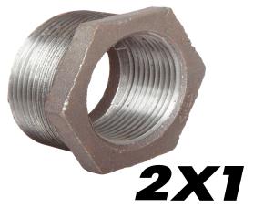 BUSHING HEXAGONAL GALVANIZADO 2X1\