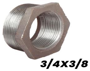 BUSHING HEXAGONAL GALVANIZADO 3/4X3/8\