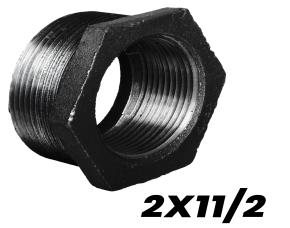 Bushing Hexagonal Hierro Negro 2X1 1/2\