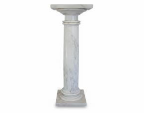 COLUMNA DE MARMOL DECARRARA 1MT DE ALTO 18CM COLOR PAONAZZO
