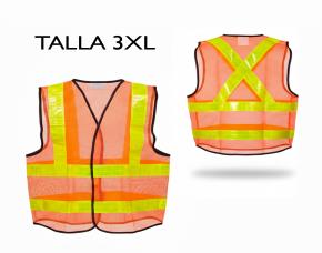 Chaleco Reflectivo Color Naranja Talla 3Xl Besafe