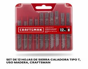 Set De 12 Hojas De Sierra Caladora Tipo T, Uso Madera, Craftsman