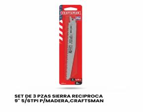 Set De 3 Pzas Sierra Reciproca 9\