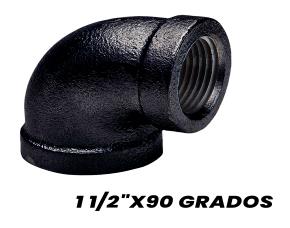 Codo Hierro Negro 1 1/2\