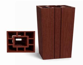 Columna Cuadrada De Madera Plastica 4X4X9,5´Rosewood