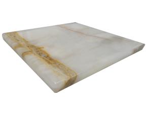 Top De Marmol/Onix Blanco Con Back Splash Biselado 0.615X0.46Mt