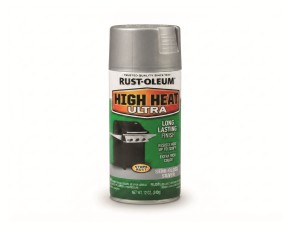 Pintura Spray Alta Temperatura Plata Semi Brillo 12 Oz, Rust-Oleum