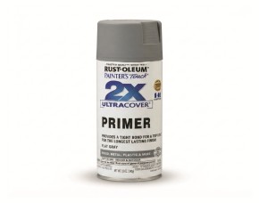 Spray Primer Gris Mate 2X Ultra 12 Oz, Uso Madera, Metal, Plast, Mimbre Y Otras Superf.rust-Ol...