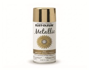 Pintura Spray Acab.metalico Dorado Brillo Inter.11 Oz, P/Uso Mad, Metal, Yeso, Mamposteria, Ce...