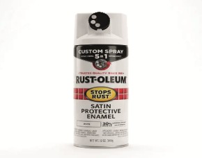 Pintura Spray Protector Blanco Satin 12 Oz, 5 En 1 Inter/Exter, Base Aceite, Rust-Oleum
