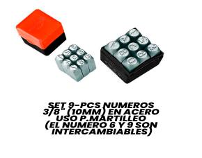 Set 9-Pcs Numeros 3/8\