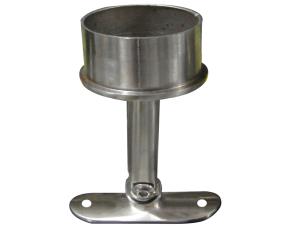 Soporte Recto P/Pasamanos Base Ajustable Acero Inox Cepillado 304, 42.4Mm