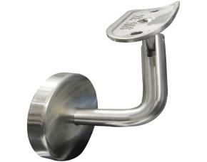 Soporte Curvo P/Pared Base Ajustable Acero Inox Cepillado 304, 42.4Mm