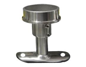 Soporte Recto Largo P/Pasamanos Base Fijo Acero Inox Cepillado 304,  42.4Mm