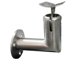 Soporte Pasamano 90 Grado Recto  Ajustable Acero Inox Cepillado 304, 42.4 Mm