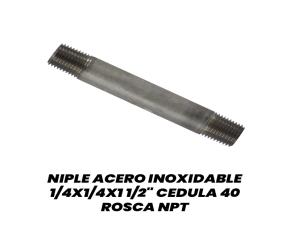Niple Acero Inoxidable 1/4X1/4X2 1/2\