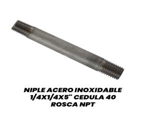 Niple Acero Inoxidable 1/4X1/4X5\