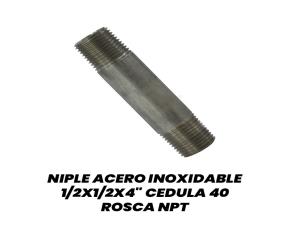 Niple Acero Inoxidable 1/2X1/2X4\