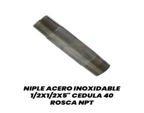 Niple Acero Inoxidable 1/2X1/2X5\