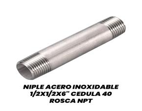 Niple Acero Inoxidable 1/2X1/2X6\