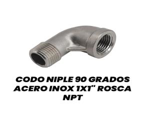 Codo Niple 90 Grados Acero Inoxidable 1X1\