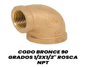Codo Bronce 90 Grados 1/2X1/2\
