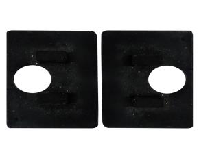 Par De Hule Rectangular Para Sujetador Hg0110-0051 Inox 316 Marino Para Vidrio 8Mm