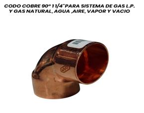 Codo Cobre 90˚ 1 1/4\