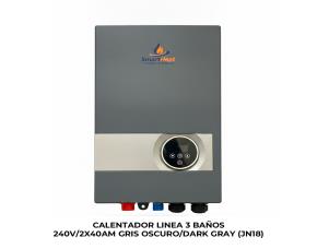 Calentador Linea 3 Baños 240V/2X40Am Gris Oscuro/Dark Gray (Jn18)