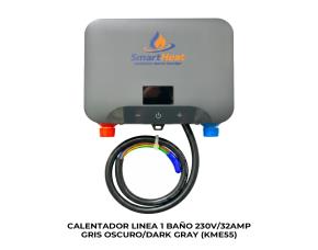 Calentador Linea 1 Baño 230V/32Amp Gris Oscuro/Dark Gray (Kme55)