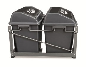 Basurero Doble Con Tapa Push 2X15 Lts, Para Mueble-Cocina, 13 3/16X18 7/8X18 1/8\