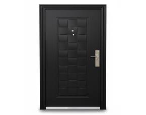 Puerta De Seguridad De Metal Con Cerradura C/Pines En Los Costados Derecha Negro 39\