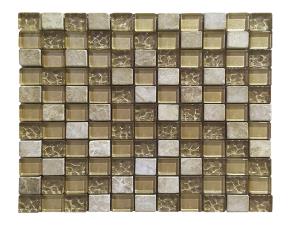 Pliego De Mosaico Piedra/Vidrio  30X30Cm