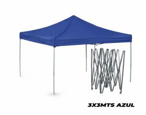 Carpa De Poliester 3Mm, 3X3Mts Azul