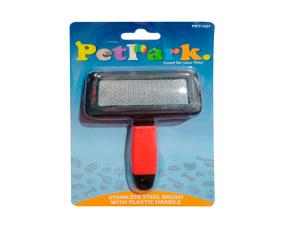 Cepillo De Metal 14Cm Con Mango Plastico P/Mascota