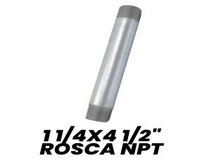 Niple Galvanizado 1 1/4X4 1/2\