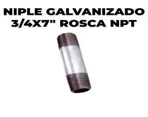 Niple Galvanizado 3/4X7\