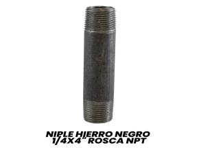Niple Hierro Negro 1/4X4\