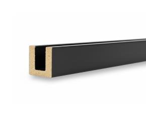 Canal Sencillo De Aluminio Negro Mate 10Mm Alto X 7Mm Ancho X 2Mm Espesor X 3Mt Largo