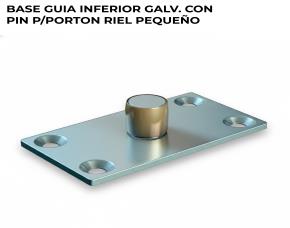 Base Guia Inferior Galvanizada Con Pin P/Porton Riel Peq.