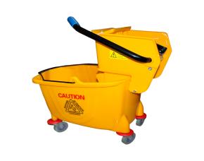 Cubo Plastico C/Exprimidor P/Trapeador Amarillo 24\