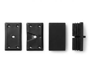 Juego De 2 Pivotes Plasticos Rotatorios Con Tapa Para Viga Wpc 2X4\