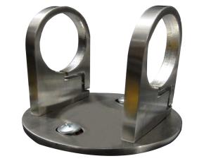 Soporte Doble Acero Inox Cepillado 304, 42.4Mm