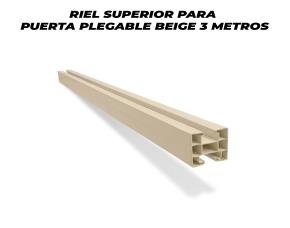 Riel Superior Para Puerta Plegable Beige 3 Metros