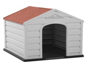 Casa Para Perro Gris Hielo/Techo Terracota