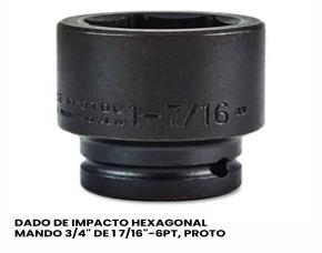 DADO DE IMPACTO HEXAGONAL MANDO 3/4\