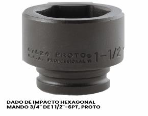 Dado De Impacto Hexagonal  Mando 3/4\