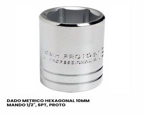 Dado Metrico Hexagonal 10Mm Mando 1/2\
