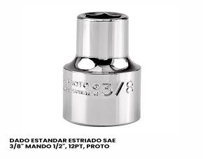 Dado Estandar Estriado Sae 3/8\