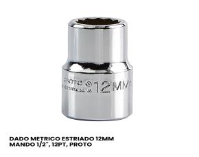 Dado Metrico Estriado 12Mm Mando 1/2\